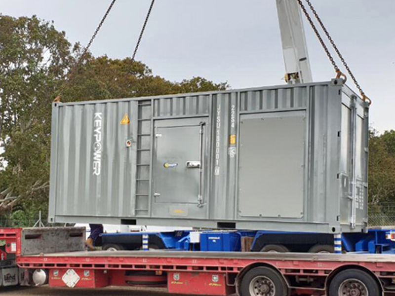 Kontenerowy generator KEYPOWER 900 kva z silnikiem Cummins dla australijskiego projektu Wide Bay Water